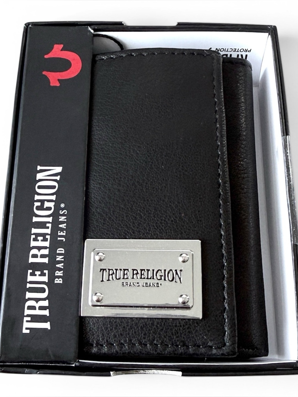 True Religion RFID Black Leather Wallet